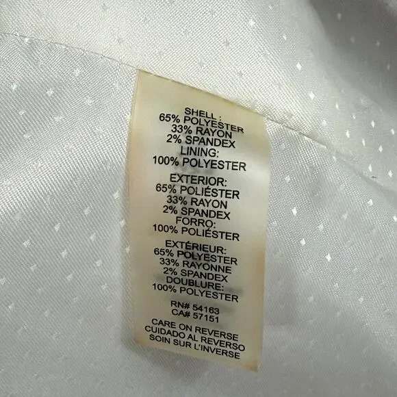 Tommy Hilfiger Blazer Size 4 Women black & white Plaid Lined Double Breasted - Picture 9 of 12